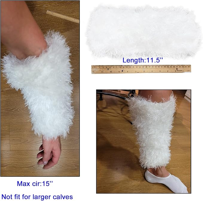 Luwint LED Flashing Furry Arm Leg Warmers - Image 6