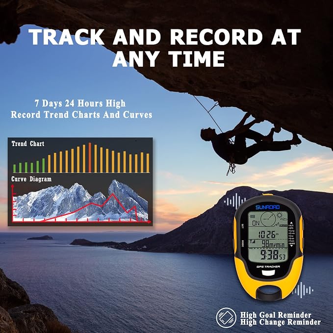 Altimeter GPS Digital Waterproof Outdoor Altitude Pre-Warning Remind Compass - Image 3