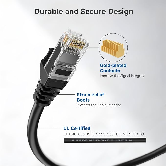 Cable Matters 1Gbps 8-Pack Snagless Cat 5e Ethernet Cable - 7ft - Image 3