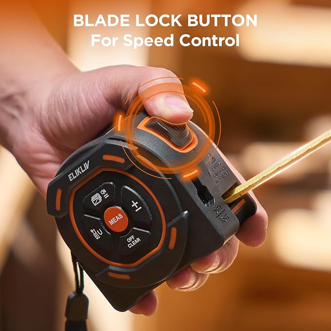 Laser Tape Measure 2-in-1, 197Ft Laser Distance Meter & 16Ft Digital Tape - Image 6