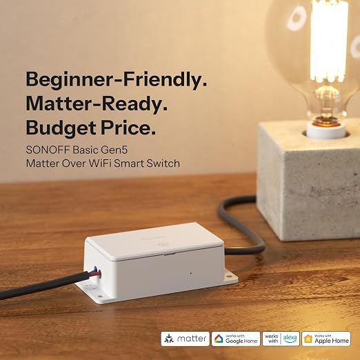 SONOFF Basic-1GS Gen5 Matter Wi-Fi Smart Switch, Needs Neutral Wire, DIY Smart - Image 2