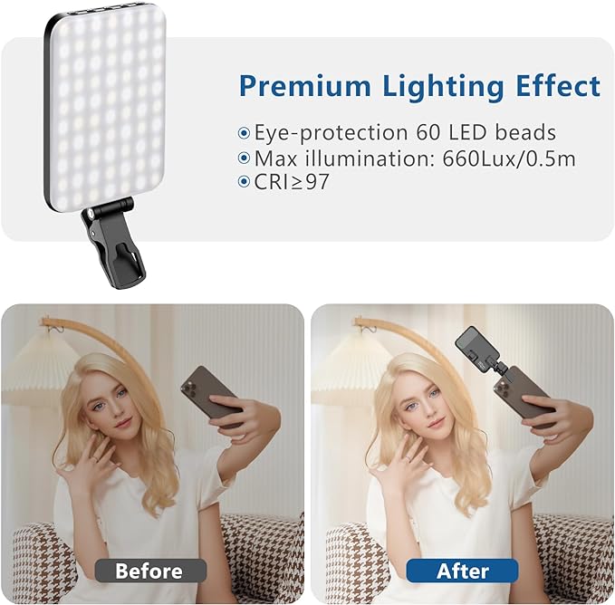 ALTSON 60 LED Portable Selfie Light Video Conference Lighting - Image 4