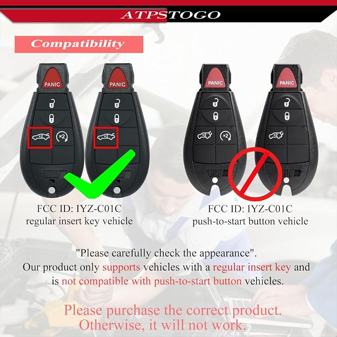 DIY Key Fob Replacement fits for Dodge Challenger Charger Durango Journey - Image 2