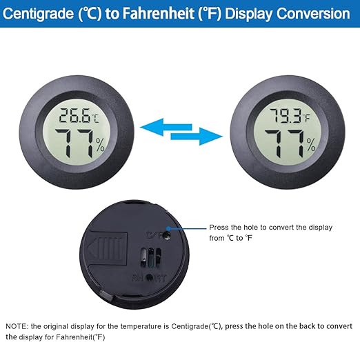 3pcs Mini Hygrometer Thermometer Indoor Outdoor Round Humidity Meter - Image 3