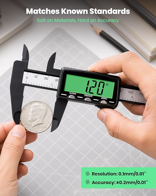 HARDELL Rechargeable Digital Caliper 6", Plastic Calipers - Image 5