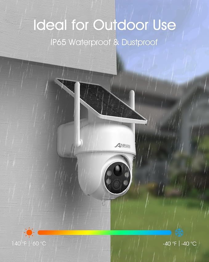ANRAN 5MP Solar Security Cameras Wireless Outdoor, 2.4G WiFi Camera - Image 8