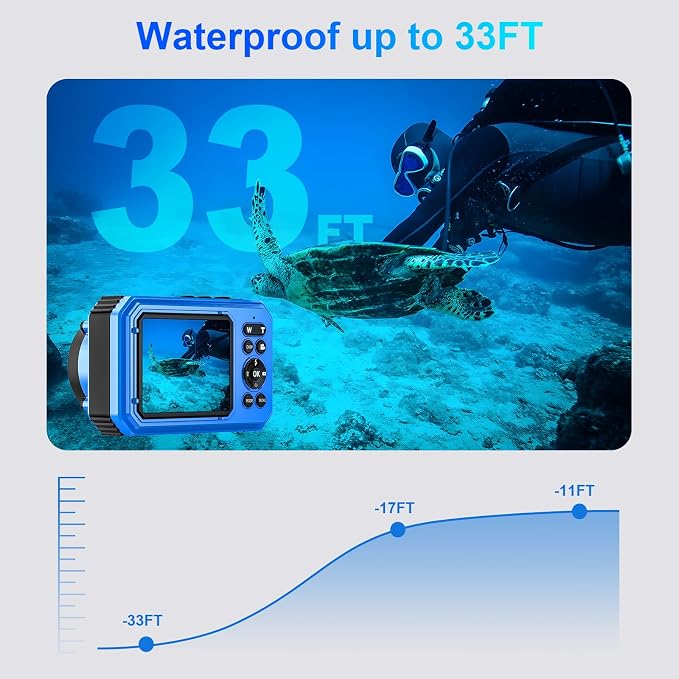 5K Underwater Camera 33FT Waterproof Camera - Image 3
