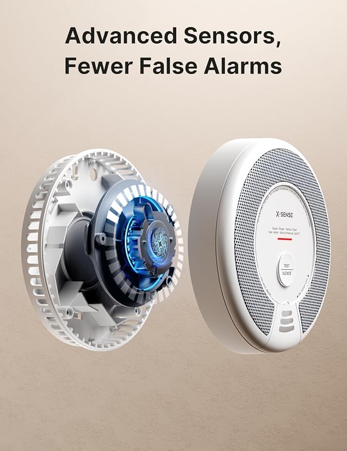 X-Sense 2-in-1 Smoke and Carbon Monoxide Detector Alarm, 10-Year - Image 6