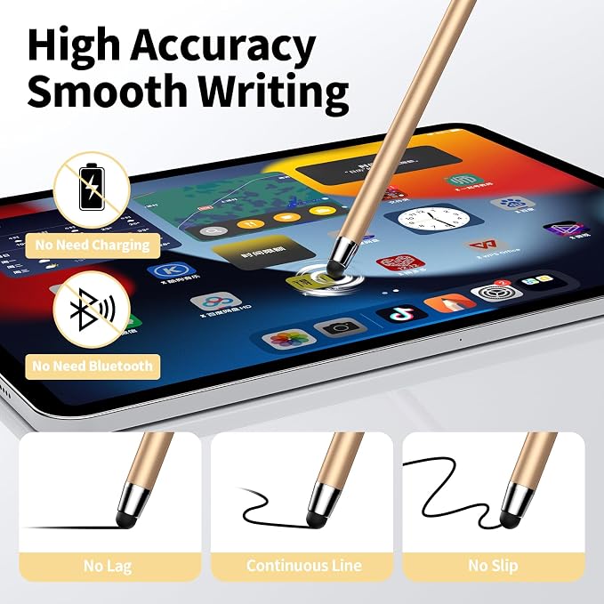 10 PCS Stylus, Stylus Pen for Touchscreen, Stylus 2-in-1 High Sensitivity & - Image 4