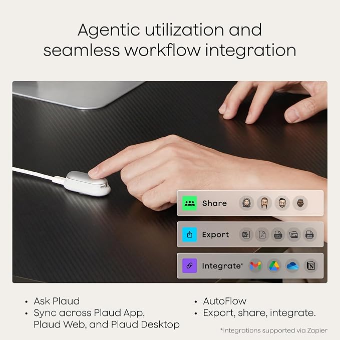 Plaud NotePin S AI Voice Recorder, Wearable AI Notetaker, AI Transcribe & - Image 8