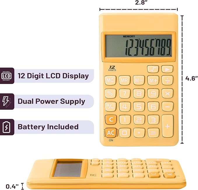 Mr. Pen- Standard Function Calculator, 12 Digits, Small Calculator - Image 2