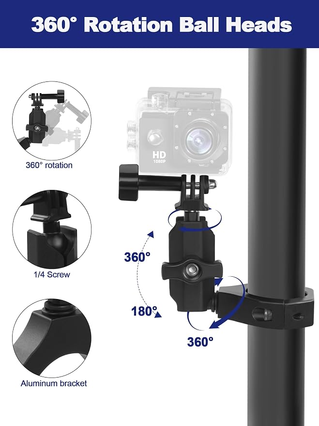 UTV Camera Mount for 1.75"-2" Roll Cage Mount - Image 5