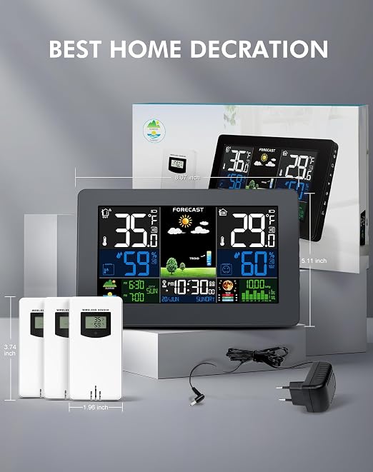 Weather Station Wireless Indoor Outdoor, Digital Outdoor Thermometer - Image 7