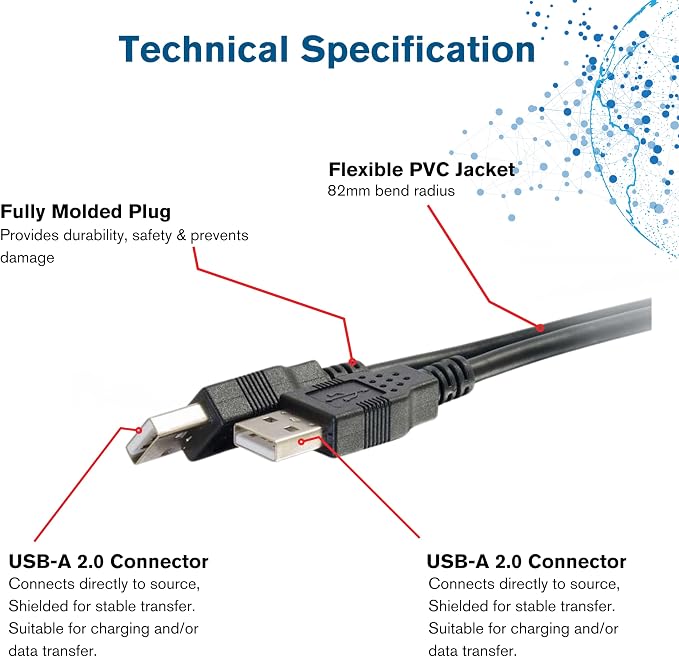 Legrand - C2G USB A to A Cable, 3.3 Foot Data Transfer Cable, C2G 28105 - Image 4