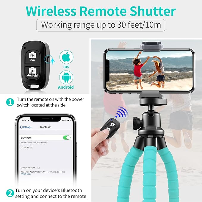 Aureday Phone Tripod, Flexible Tripod - Image 2