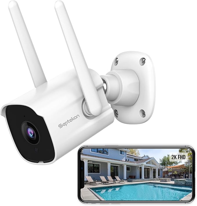 Septekon 2K Security Cameras Outdoor, 2.4G WiFi Cameras by Septekon