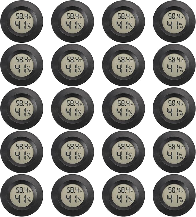 Mini Hygrometer Digital Thermometer Humidity Meter 20 Pack Hygrometer by SerundoAuto