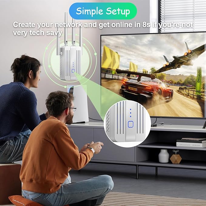WiFi Extender Signal Booster for Home: WiFi Repeater Long Range Up to 9995 Sq. - Image 3