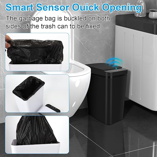Bathroom Trash can, Smart Touchless Trash Can, Automatic Motion Sensor Trash Bin - Image 6