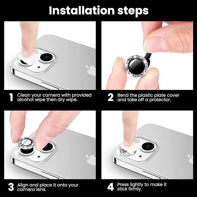 Tensea for iPhone 13 mini/iPhone 13 Camera Lens Protector, 9H Tempered Glass - Image 7