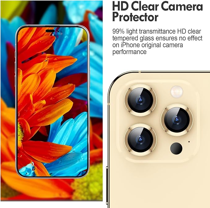 for iPhone 14 Pro/14 Pro Max Camera Lens Protector Bling, 9H Hardness - Image 4