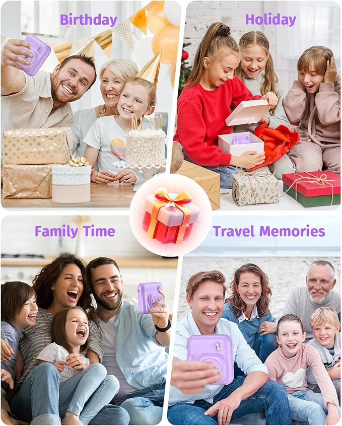 Instant Camera, Dual-Lens Kids Camera Instant Print - Image 7