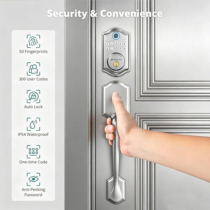 AkaGear Keyless Entry Door Lock Deadbolt - Image 4