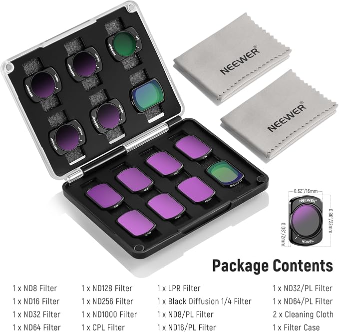 NEEWER 14 Pack Magnetic ND Filter Set Compatible - Image 9