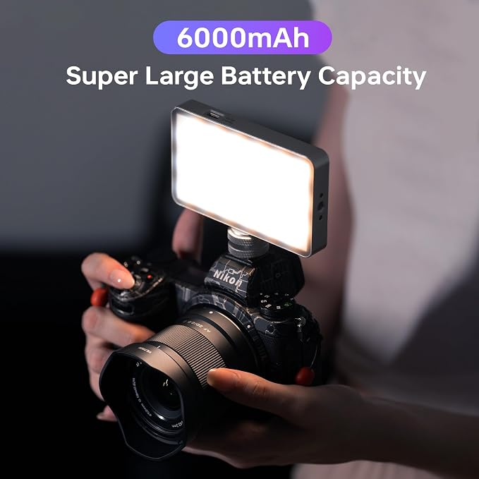 RGB Video Light Kit, 6000mAh Portable Camera Light 8W Output Power, LED Video - Image 4