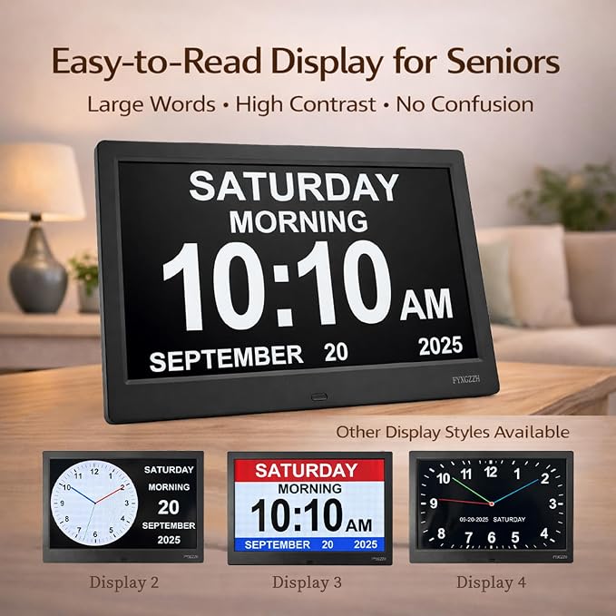 11.5'' Dementia Clocks for Seniors Extra Large, Senior Clocks - Image 2