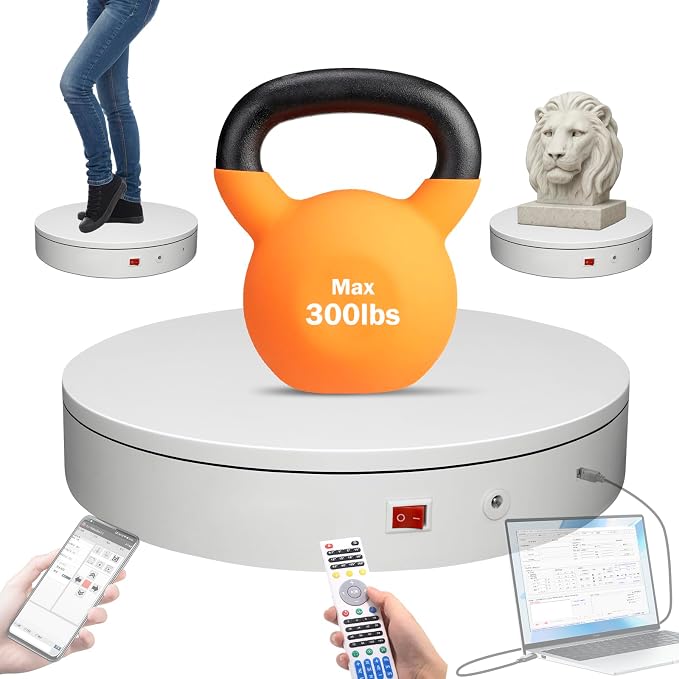 Programmable Motorized Electric Turntable Command-Controlled Rotating Platform by ComXim