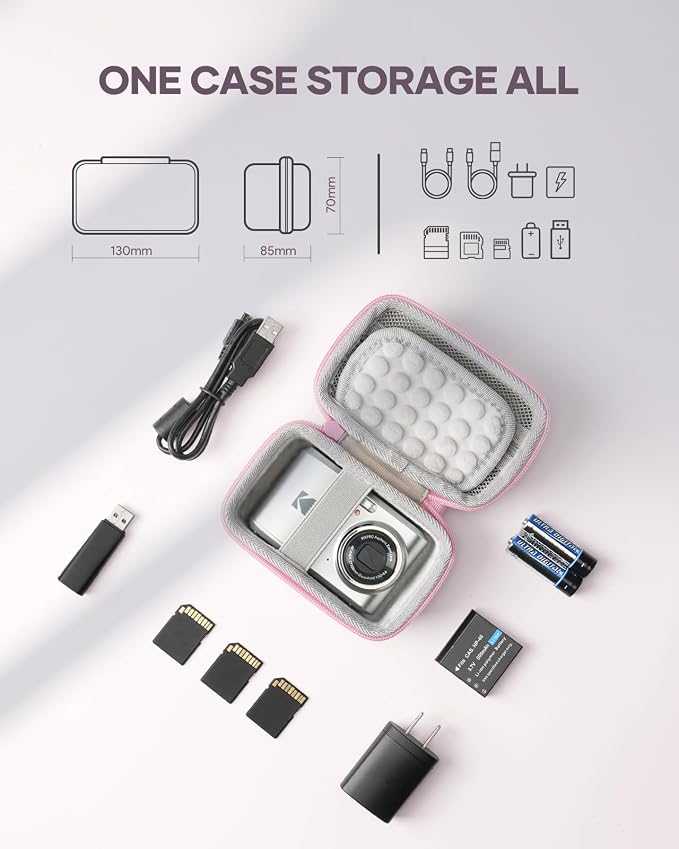 SQERO Digital Camera Case for KODAK PIXPRO FZ45 FZ55 & CAMKORY 1080P - Image 5