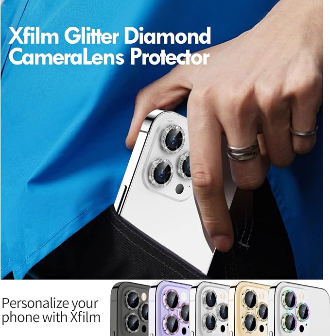 for iPhone 14 Pro/14 Pro Max Camera Lens Protector Bling, 9H Hardness - Image 5