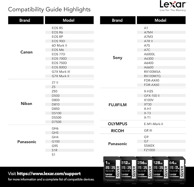 Lexar 1TB Professional Silver SD Card, - Image 6