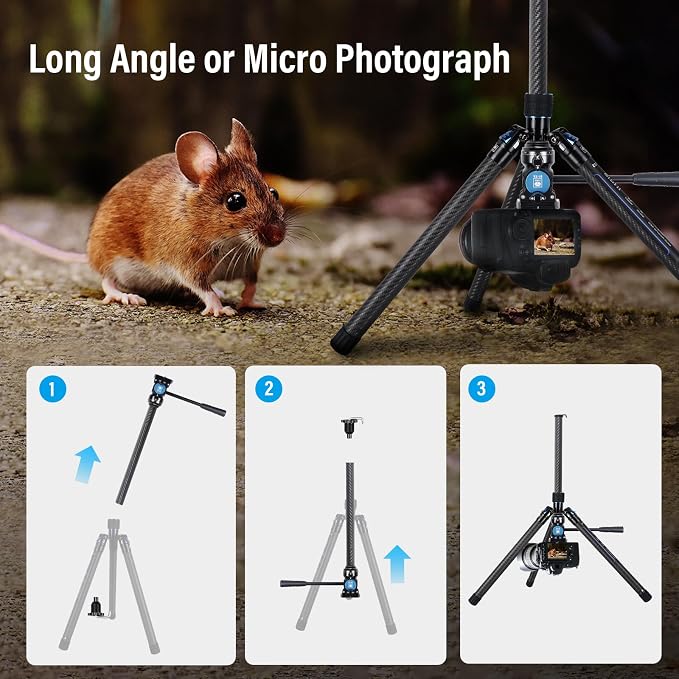 SIRUI Carbon Fiber Tripod Lightweight 2lbs - Image 5