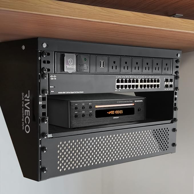 RIVECO 3U Wall Mount Rack for Network| Reinforced Heavy Load 66-99 LBS Small - Image 6