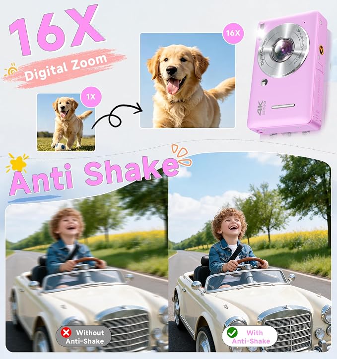 Digital Camera, 44MP FHD 1080P Point and Shoot Digital Camera - Image 3