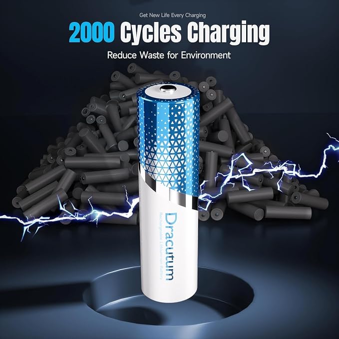 AA Rechargeable Batteries Lithium 16 Pack - Image 4