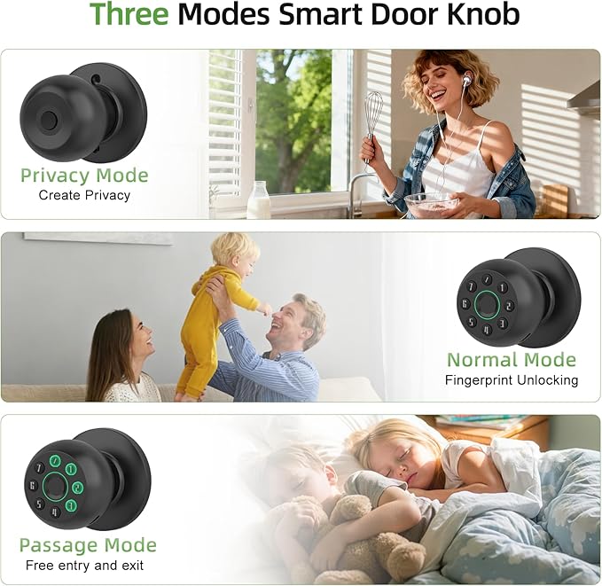 Fingerprint Door Knob, Smart Door Knob, Biometric Door Knob - Image 5