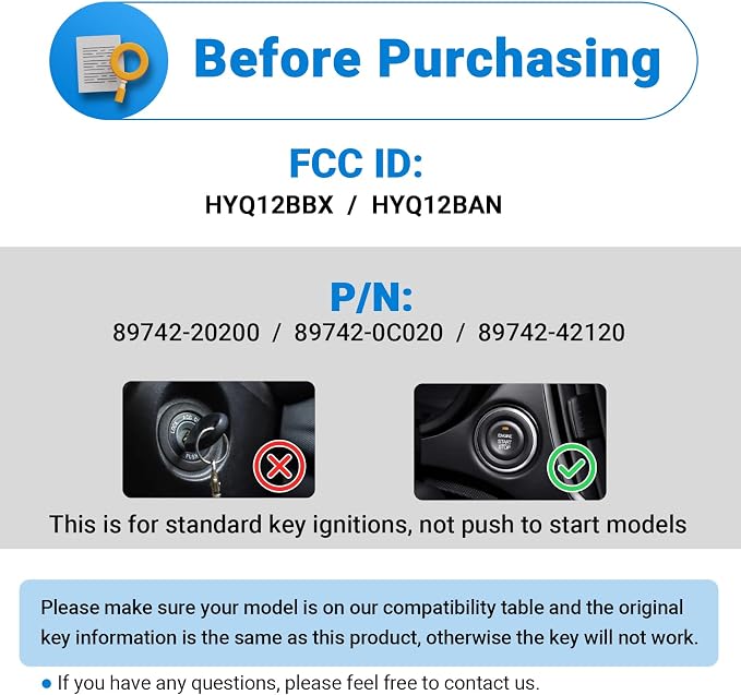 Key Fob Replacement Keyless Entry Remote Control Compatible - Image 3