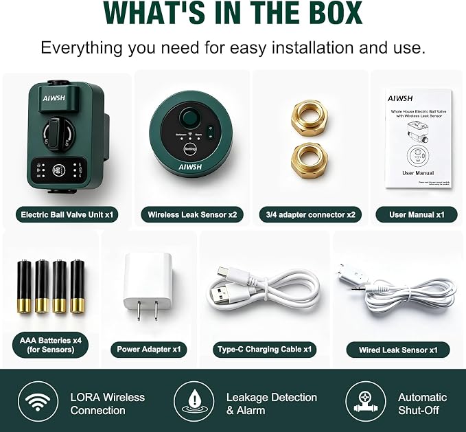 Smart Water Auto Shut Off Valve & Leak Detector, Real-Time Leak Detection - Image 8