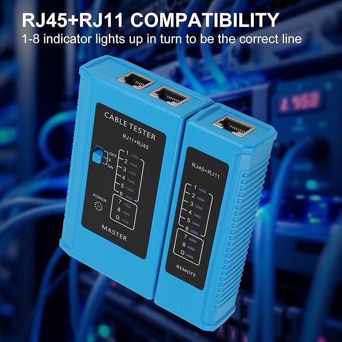 2Pcs LAN Cable Tester RJ45 RJ11 RJ12 Network Ethernet Tester - Image 6