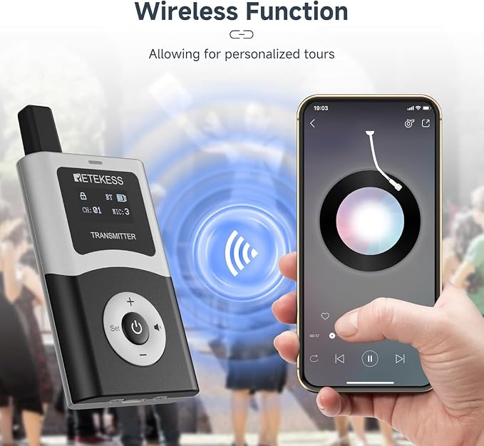 Retekess T130U Wireless Tour Guide System, Church Translation System, One-Key - Image 6