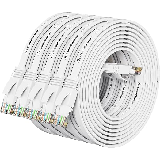 Cat 6 Ethernet Cable 7 ft Flat Internet Network Cables by CableGeeker