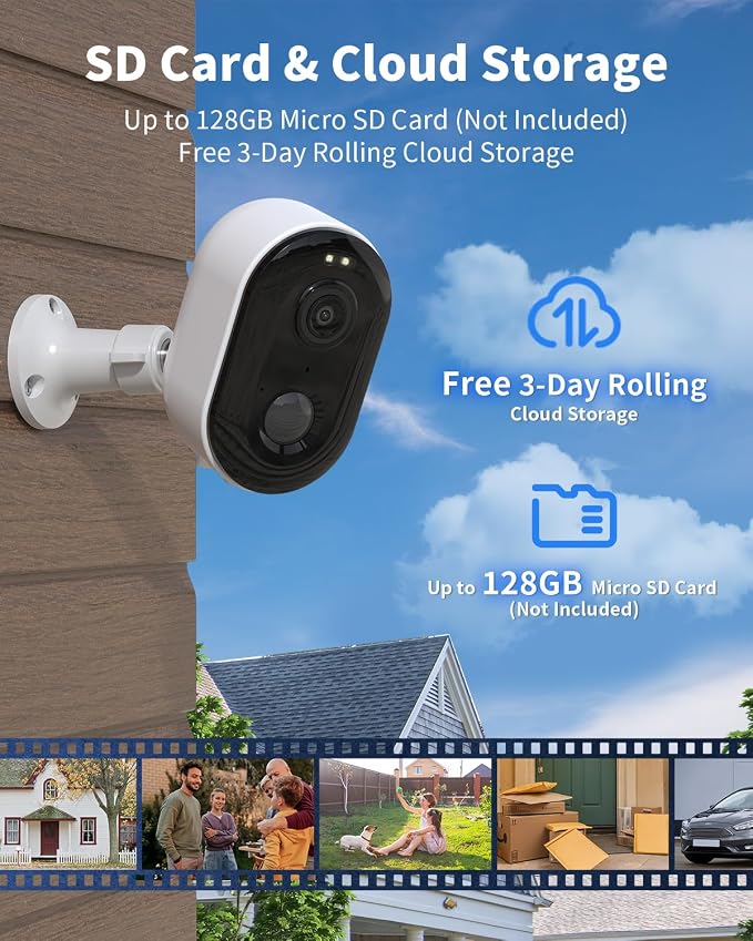 Security Cameras Wireless Outdoor, Battery Powered 2k Color Night Vision - Image 6