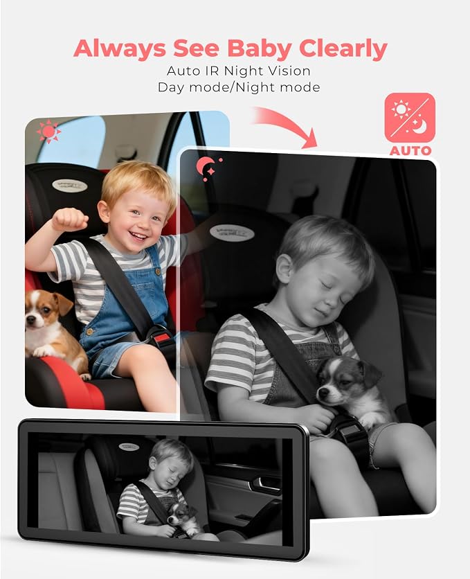 LUCKVIEW BM5PRO 7.2" 1080P HD Baby Car Camera - Image 5