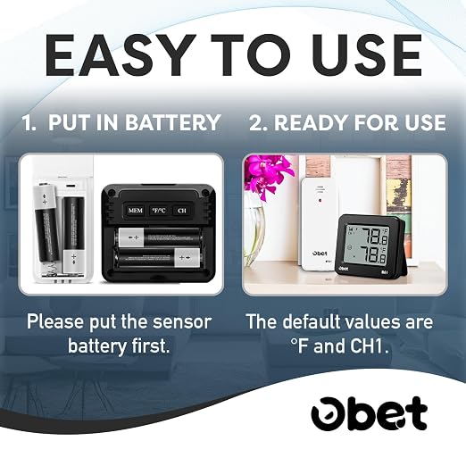 OBET Indoor Outdoor Thermometer Wireless Outdoor Thermometer Digital - Image 6