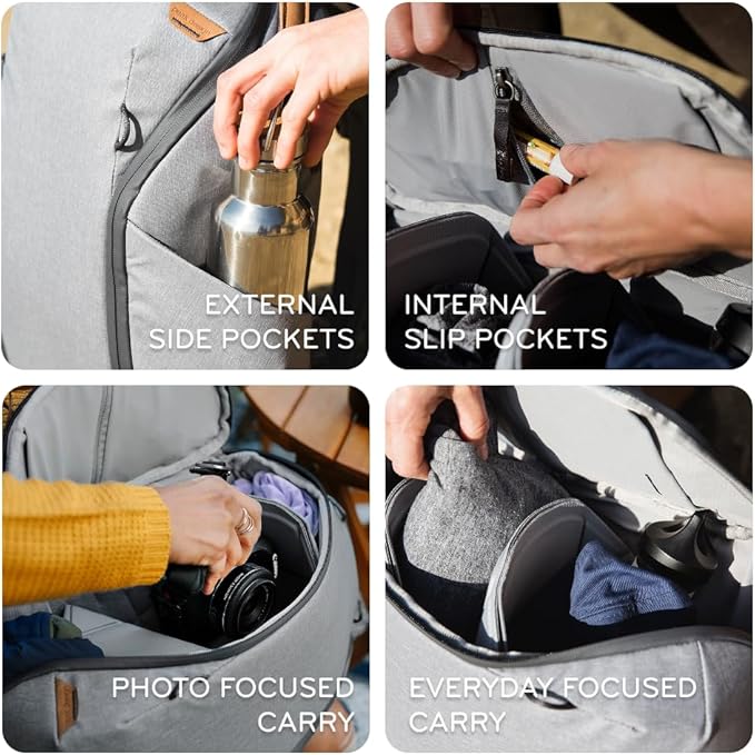 Peak Design Everyday Backpack Zip 15L, 270-Degree Zip, Dual Side Pockets - Image 4