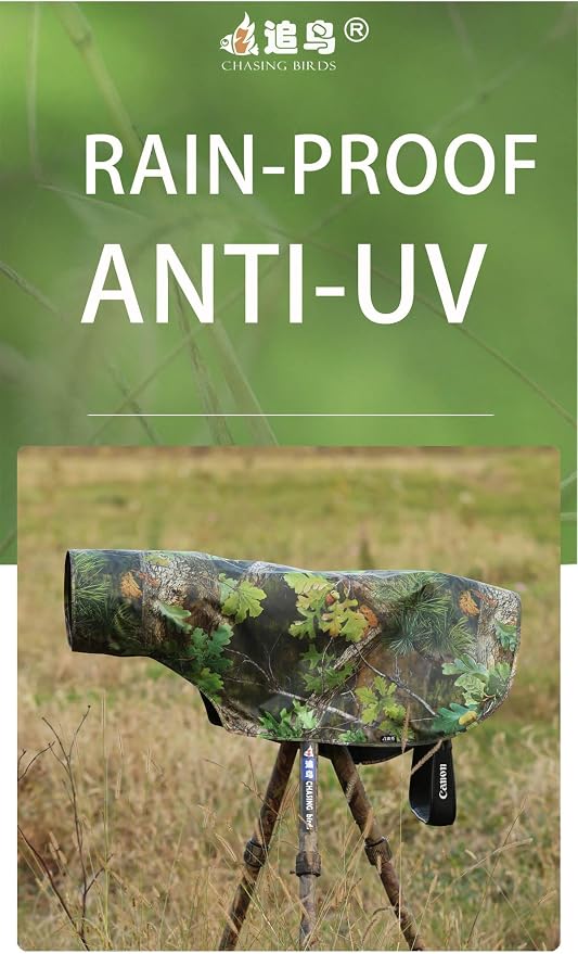CHASING BIRDS Camouflage Waterproof Rain Covers Raincoat - Image 2