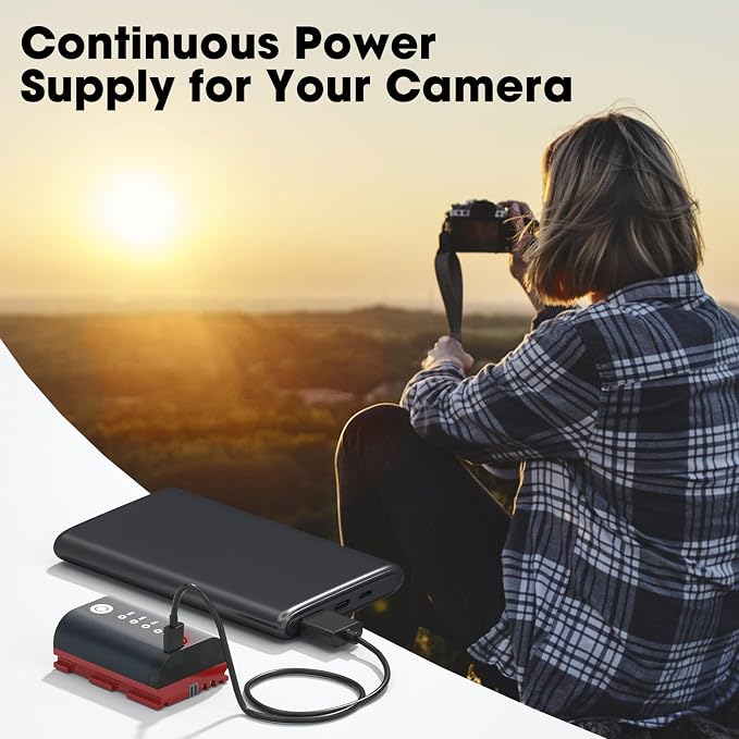 LP LP-E6, LP-E6N Battery 2-Pack 2600mAh USB-C Charging, LED Display Replacement - Image 9